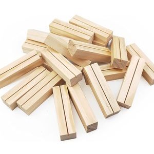 Wooden Block Stand- Placecard Holder- 20 pack- Perfect for wedding!